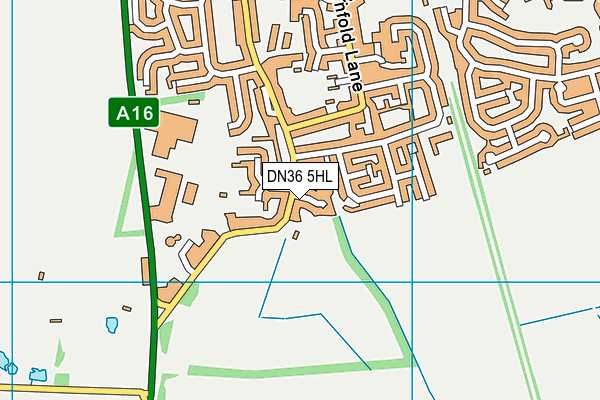 DN36 5HL map - OS VectorMap District (Ordnance Survey)