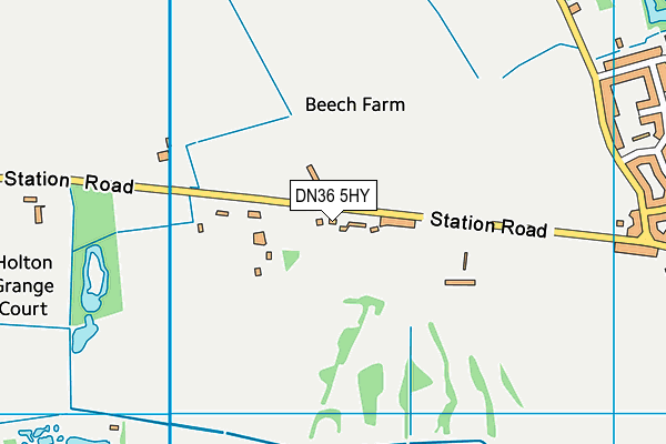 DN36 5HY map - OS VectorMap District (Ordnance Survey)