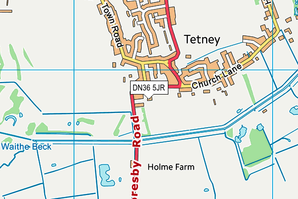 Map of THE PADDOCKS TETNEY (MANAGEMENT) LIMITED at district scale