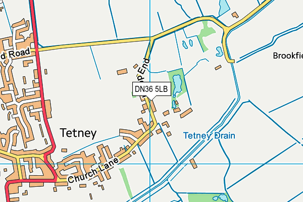 DN36 5LB map - OS VectorMap District (Ordnance Survey)