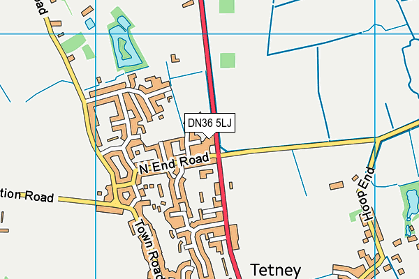DN36 5LJ map - OS VectorMap District (Ordnance Survey)