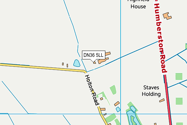DN36 5LL map - OS VectorMap District (Ordnance Survey)