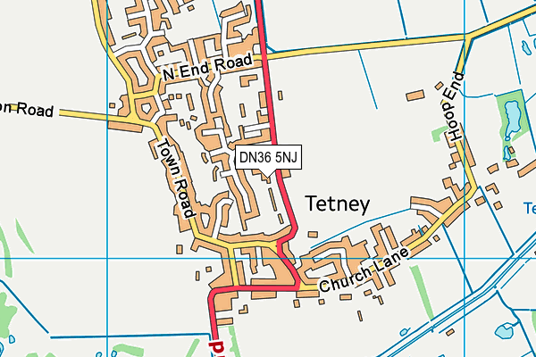 Tetney Village Hall And Playing Field map (DN36 5NJ) - OS VectorMap District (Ordnance Survey)