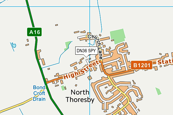 DN36 5PY map - OS VectorMap District (Ordnance Survey)