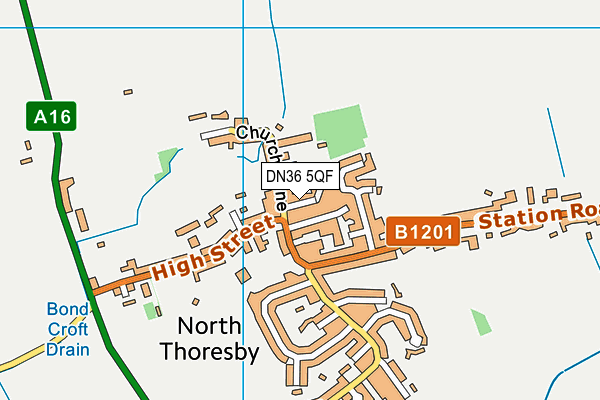 DN36 5QF map - OS VectorMap District (Ordnance Survey)