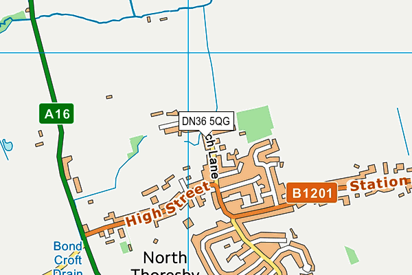 DN36 5QG map - OS VectorMap District (Ordnance Survey)