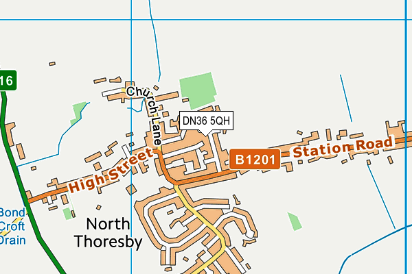 DN36 5QH map - OS VectorMap District (Ordnance Survey)