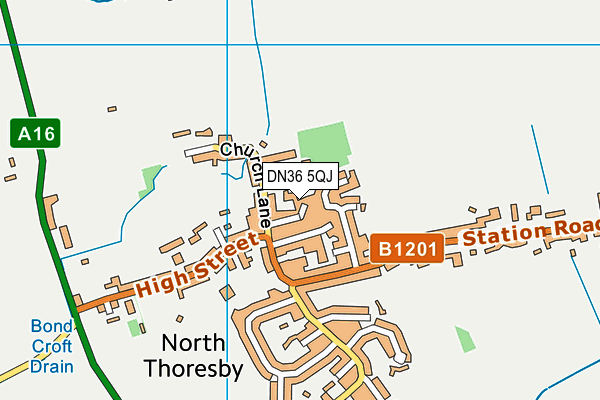 DN36 5QJ map - OS VectorMap District (Ordnance Survey)