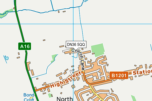 DN36 5QQ map - OS VectorMap District (Ordnance Survey)