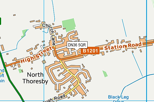 DN36 5QR map - OS VectorMap District (Ordnance Survey)