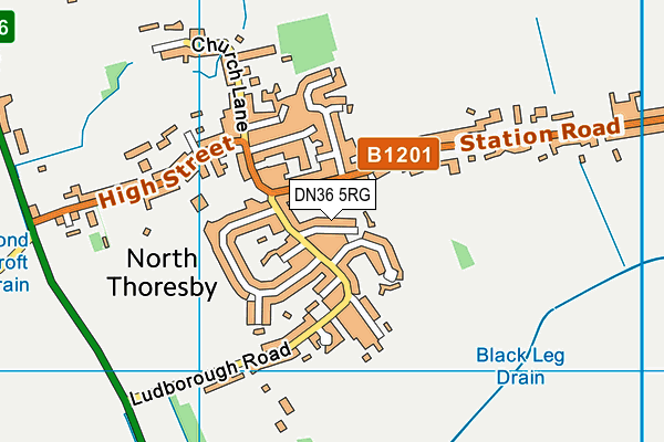 DN36 5RG map - OS VectorMap District (Ordnance Survey)