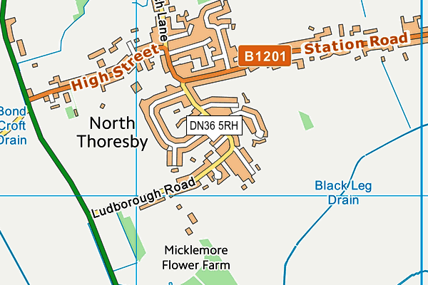 DN36 5RH map - OS VectorMap District (Ordnance Survey)