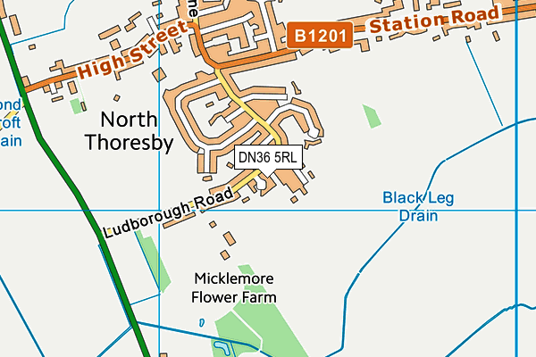 DN36 5RL map - OS VectorMap District (Ordnance Survey)