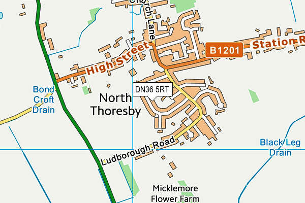 DN36 5RT map - OS VectorMap District (Ordnance Survey)