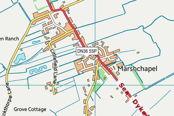 DN36 5SP map - OS VectorMap District (Ordnance Survey)