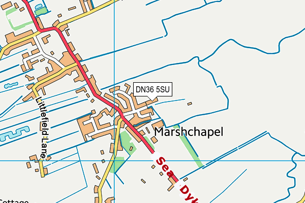 DN36 5SU map - OS VectorMap District (Ordnance Survey)