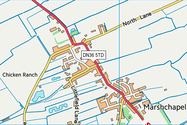 DN36 5TD map - OS VectorMap District (Ordnance Survey)