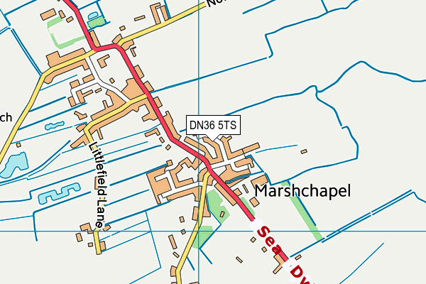 DN36 5TS map - OS VectorMap District (Ordnance Survey)