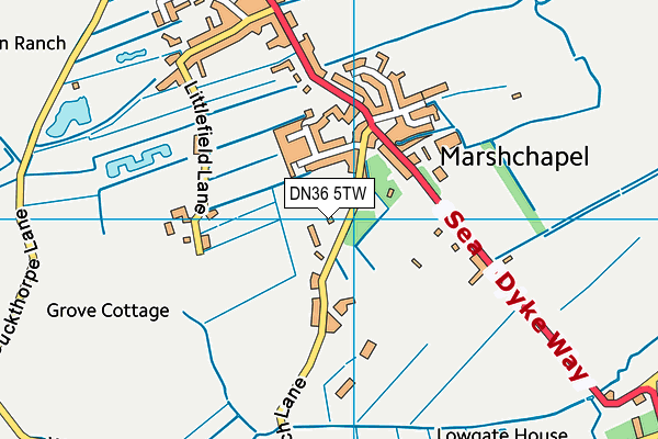DN36 5TW map - OS VectorMap District (Ordnance Survey)
