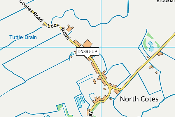North Cotes Village Hall And Playing Field map (DN36 5UP) - OS VectorMap District (Ordnance Survey)