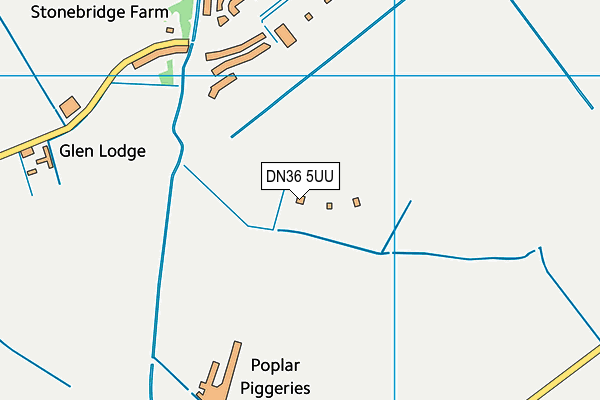 DN36 5UU map - OS VectorMap District (Ordnance Survey)