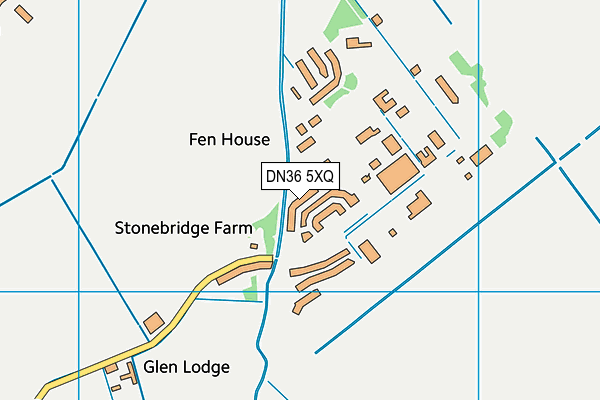 DN36 5XQ map - OS VectorMap District (Ordnance Survey)