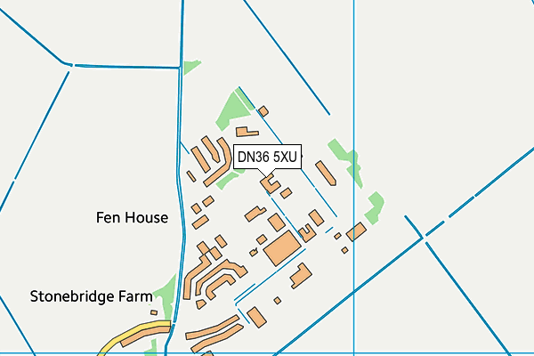 DN36 5XU map - OS VectorMap District (Ordnance Survey)