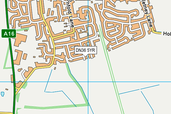 DN36 5YR map - OS VectorMap District (Ordnance Survey)