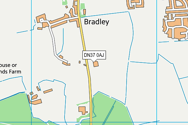 DN37 0AJ map - OS VectorMap District (Ordnance Survey)