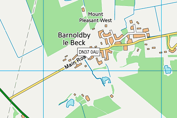 DN37 0AU map - OS VectorMap District (Ordnance Survey)