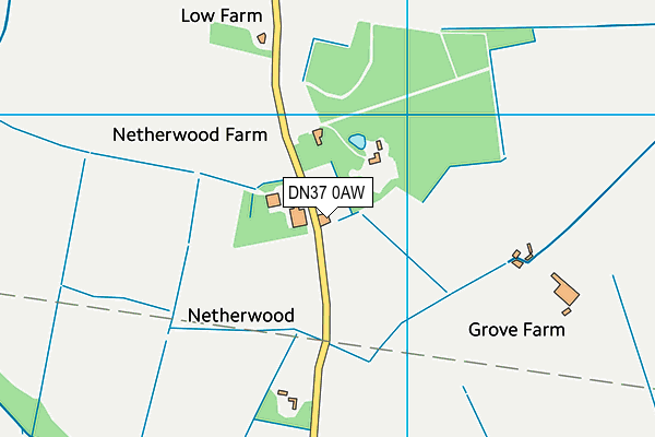 DN37 0AW map - OS VectorMap District (Ordnance Survey)