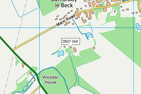 DN37 0AX map - OS VectorMap District (Ordnance Survey)