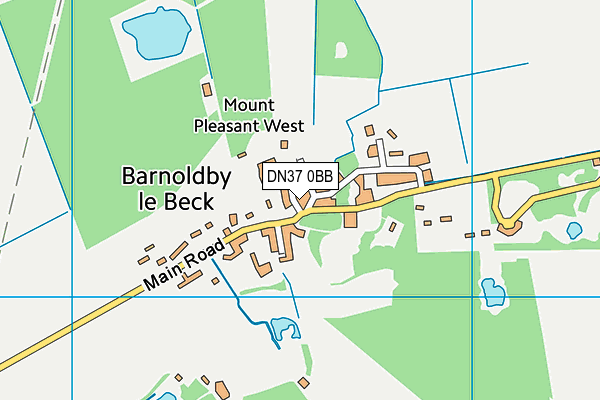 DN37 0BB map - OS VectorMap District (Ordnance Survey)