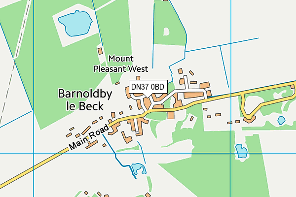 DN37 0BD map - OS VectorMap District (Ordnance Survey)