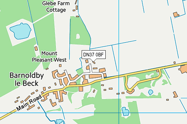 DN37 0BF map - OS VectorMap District (Ordnance Survey)