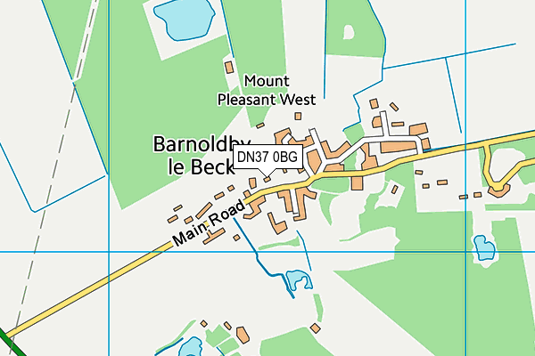 DN37 0BG map - OS VectorMap District (Ordnance Survey)
