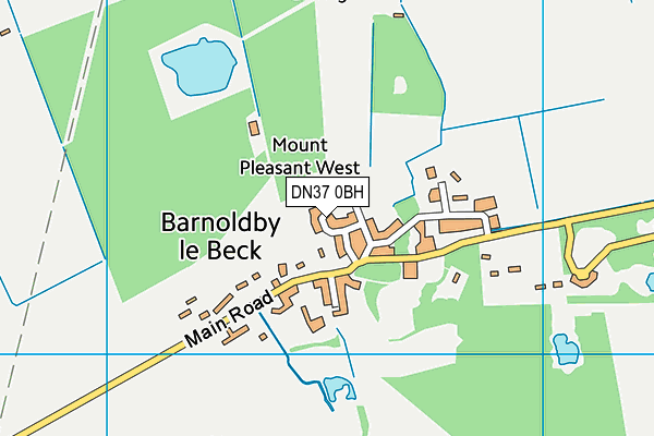 DN37 0BH map - OS VectorMap District (Ordnance Survey)