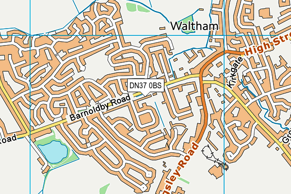 DN37 0BS map - OS VectorMap District (Ordnance Survey)