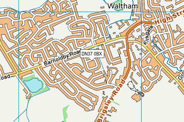 DN37 0BX map - OS VectorMap District (Ordnance Survey)