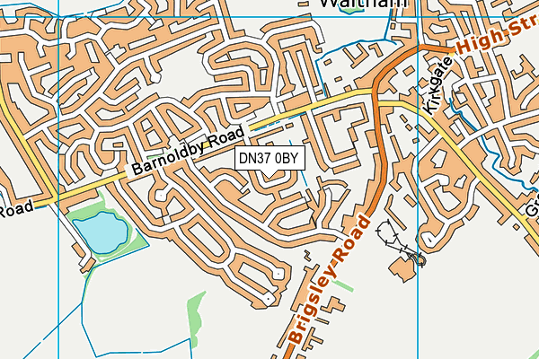 DN37 0BY map - OS VectorMap District (Ordnance Survey)