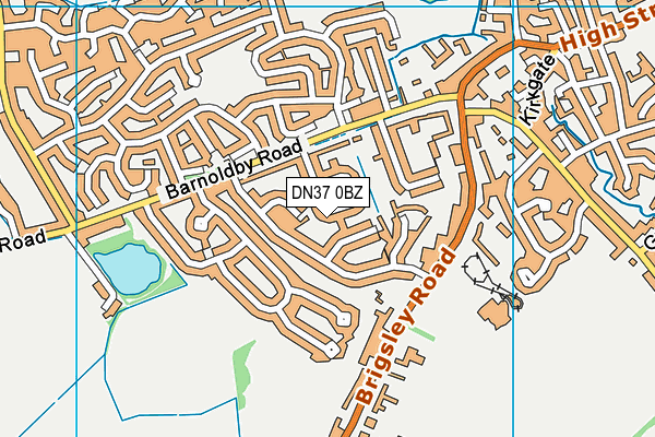 DN37 0BZ map - OS VectorMap District (Ordnance Survey)