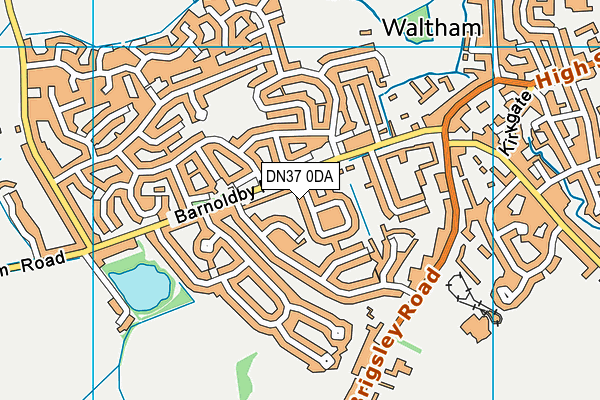 DN37 0DA map - OS VectorMap District (Ordnance Survey)