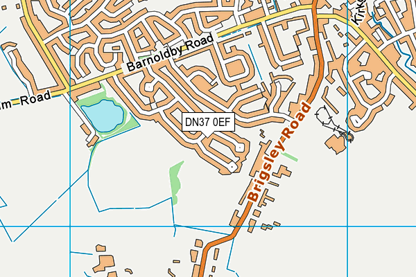 DN37 0EF map - OS VectorMap District (Ordnance Survey)