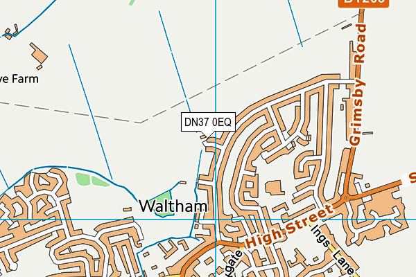 DN37 0EQ map - OS VectorMap District (Ordnance Survey)