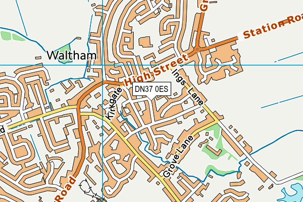 DN37 0ES map - OS VectorMap District (Ordnance Survey)