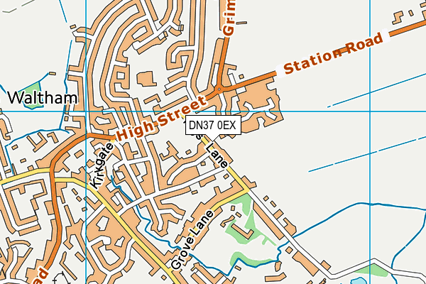 DN37 0EX map - OS VectorMap District (Ordnance Survey)