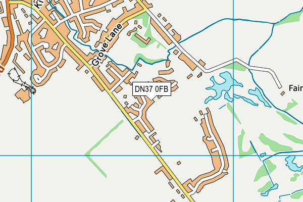 DN37 0FB map - OS VectorMap District (Ordnance Survey)