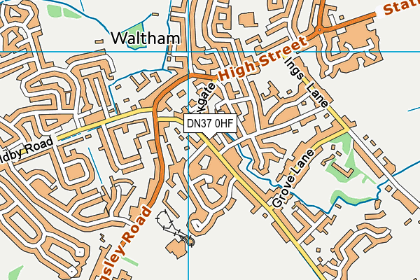 DN37 0HF map - OS VectorMap District (Ordnance Survey)