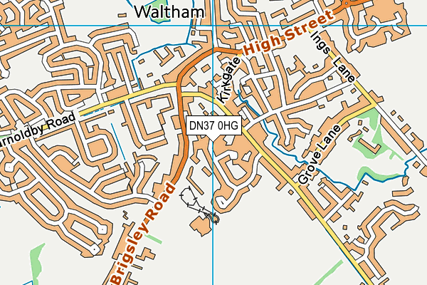 DN37 0HG map - OS VectorMap District (Ordnance Survey)