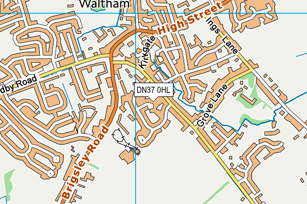 DN37 0HL map - OS VectorMap District (Ordnance Survey)